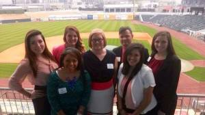 Some of our University of South Alabama PRSSA members at Regions Field